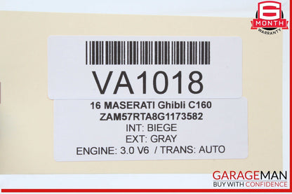 14-22 Maserati Ghibli Rear Right Side Door Window Regulator Motor Unit OEM