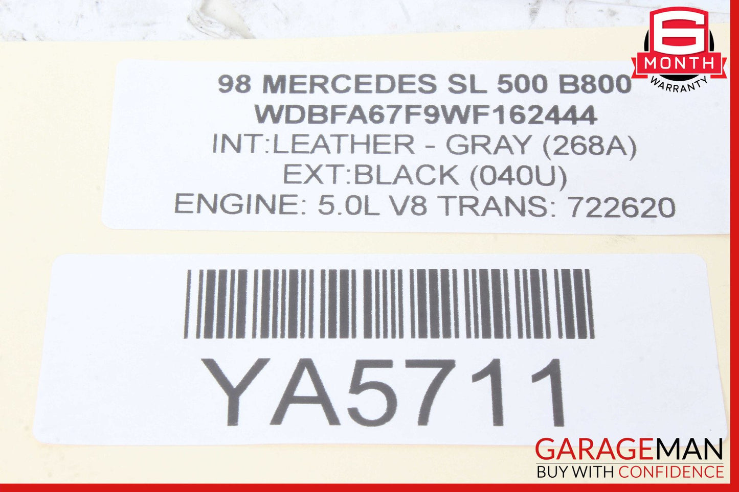 90-02 Mercedes R129 500SL SL500 Left Side Top Hydraulic Valve Block Solenoid OEM