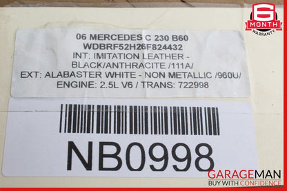 05-07 Mercedes W203 C230 Front Left Driver Side Exterior Door Handle White OEM