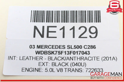 00-06 Mercedes R230 SL500 Front ABC Hydraulic Valve Block Suspension Pump OEM