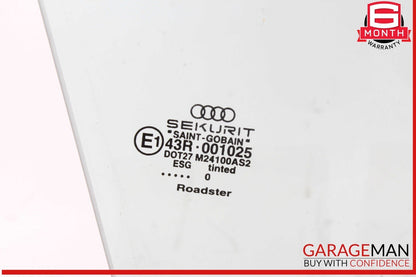 00-06 Audi TT Front Right Passenger Side Vent Quarter Window Glass 43R001025 OEM
