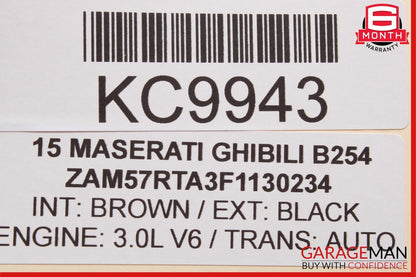 14-17 Maserati Ghibli Front Right Seat Lumbar Power Switch Control Module Unit