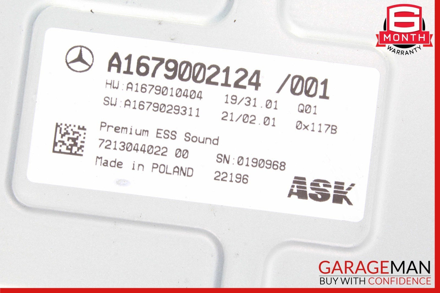 20-25 Mercedes W118 CLA250 GLB250 Audio Radio Sound Amplifier AMP 1679002124 OEM