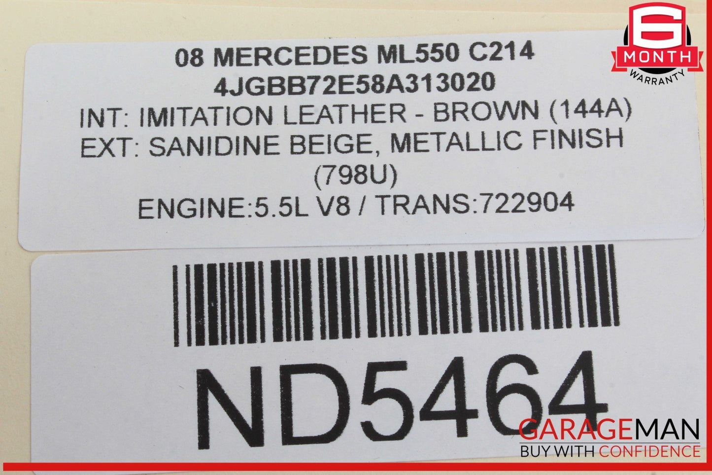 06-13 Mercedes W164 ML550 Front Right Side Door Lock Latch Actuator OEM