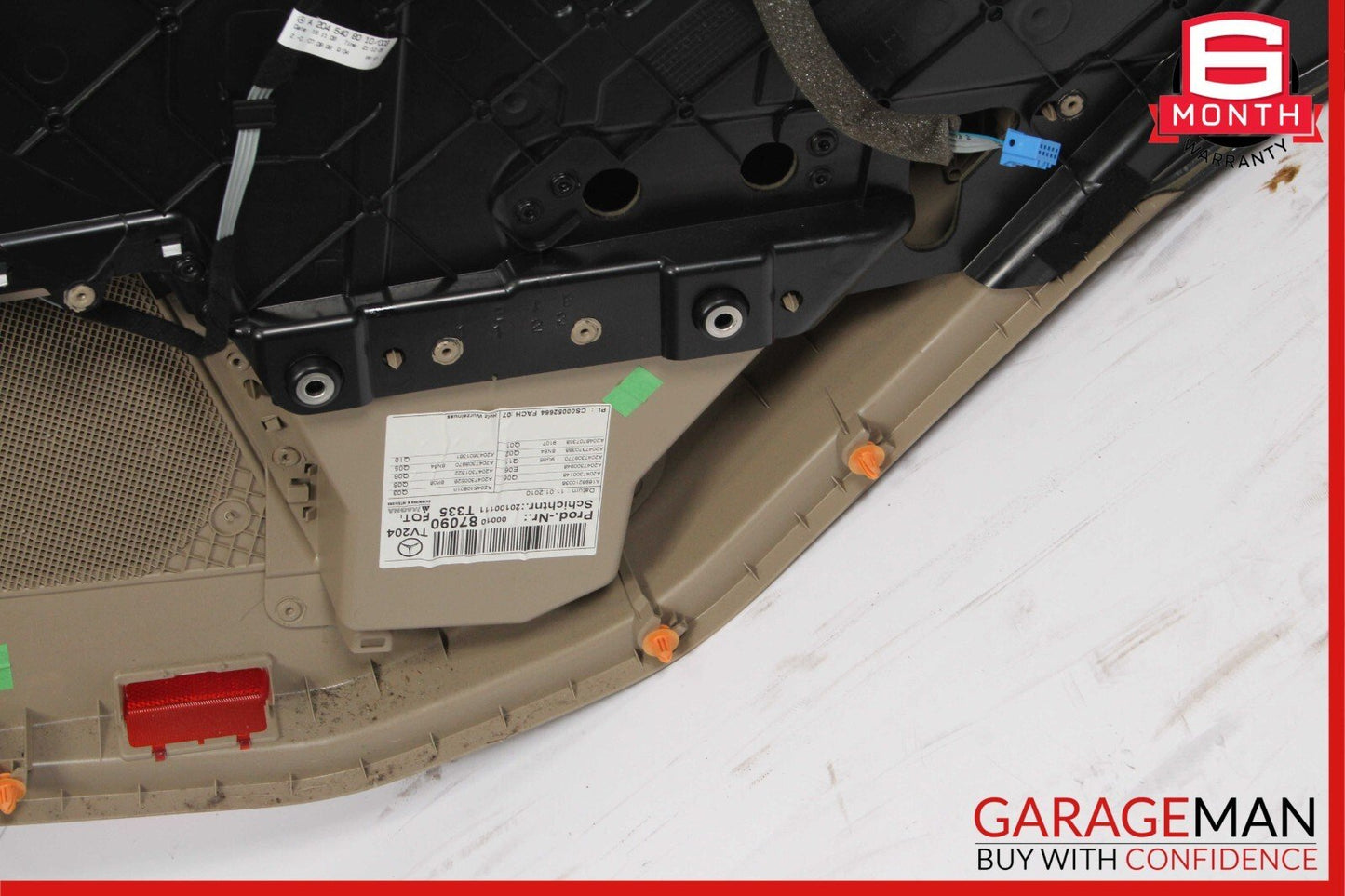 10-15 Mercedes X204 GLK350 Rear Left Interior Door Trim Panel Cover Brown