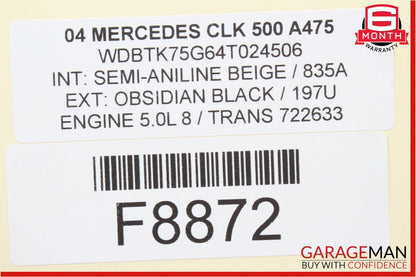2003-2009 Mercedes-Benz CLK500 W209 Front Left or Right Side Head Rest Seat Headrest Original OEM