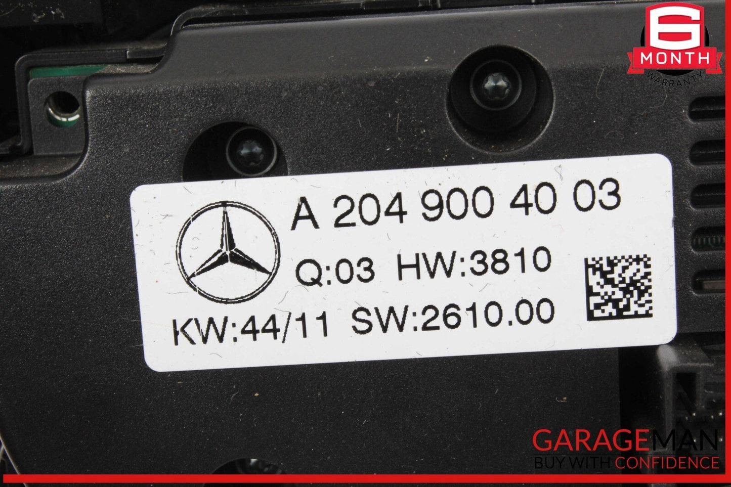 12-14 Mercedes W204 C250 C63 AMG C300 AC A/C Heater Climate Control w/ Trim OEM