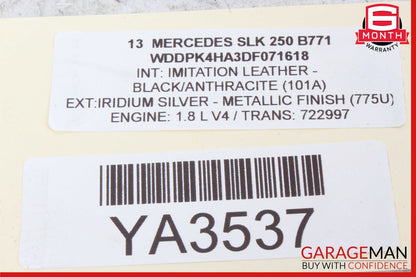 12-20 Mercedes R172 SLK350 SLK250 Front Right Door Window Regulator Motor Unit