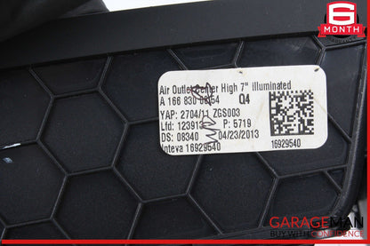 12-16 Mercedes X166 GL450 ML400 Dash Dashboard Center A/C Air Bezel Trim OEM