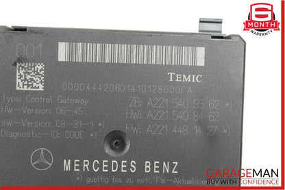 10-13 Mercedes S550 S400 S63 AMG CL600 Central Gateway Control Module Q01 OEM