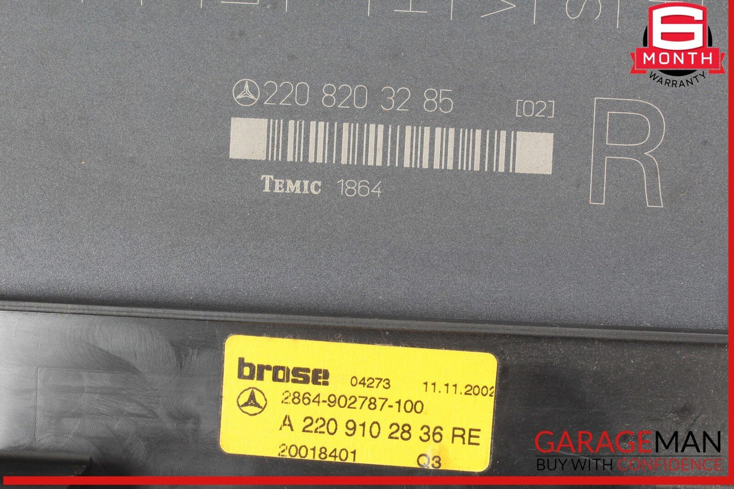 03-06 Mercedes W220 S500 S430 S600 Front Right Side Seat Control Module Unit OEM