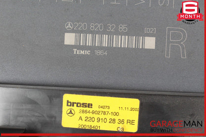 03-06 Mercedes W220 S500 S430 S600 Front Right Side Seat Control Module Unit OEM