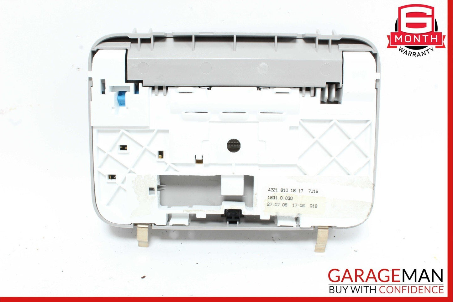 07-09 Mercedes W221 S450 S550 Rear Overhead Vanity Mirror Gray 2218101817 OEM