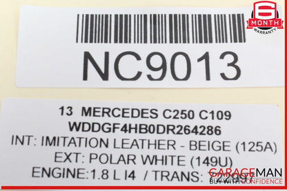 08-18 Mercedes W204 C250 Rear Left Side Door Control Module Unit OEM