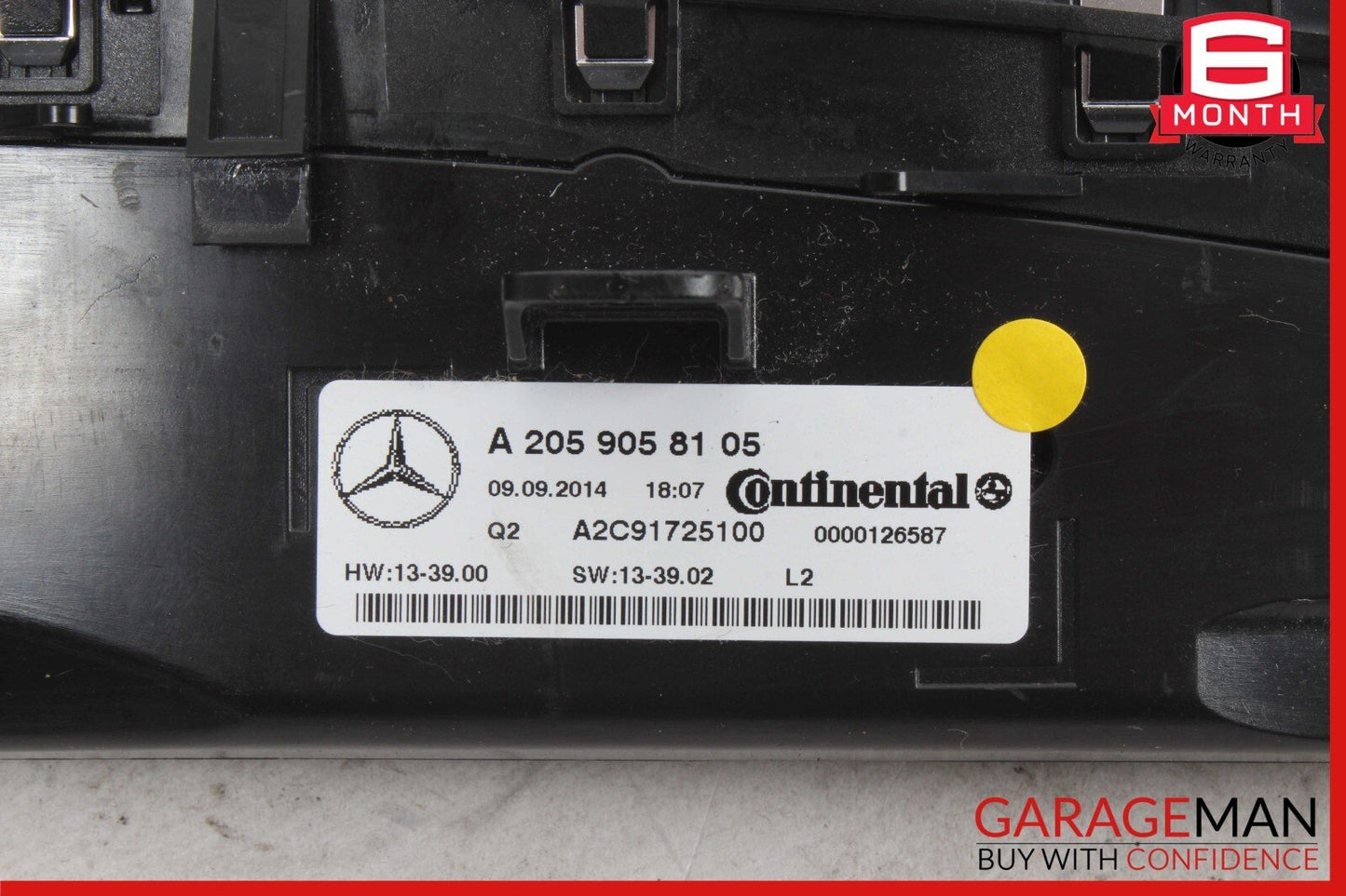 15-20 Mercedes W205 C300 C400 C350e A/C AC Heater Climate Control Switch Module