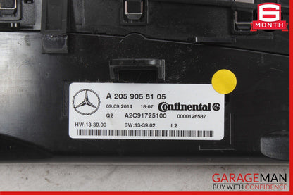 15-20 Mercedes W205 C300 C400 C350e A/C AC Heater Climate Control Switch Module