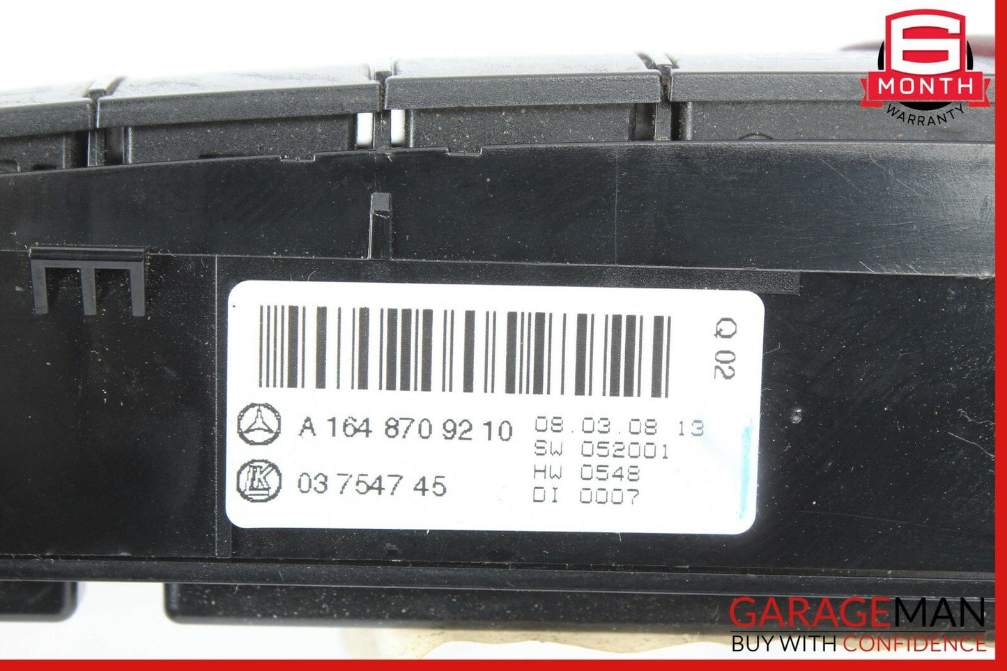 06-12 Mercedes GL450 GL550 ML550 Hazard Control Switch Panel Unit