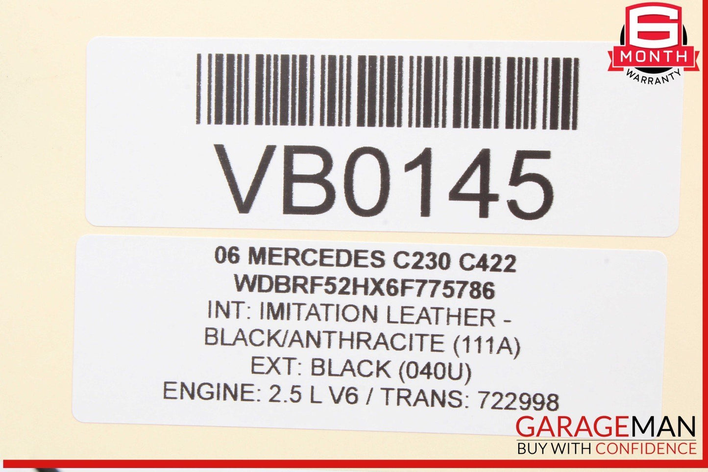 01-07 Mercedes W203 C230 Rear Right Passenger Side Door Lock Latch Actuator OEM