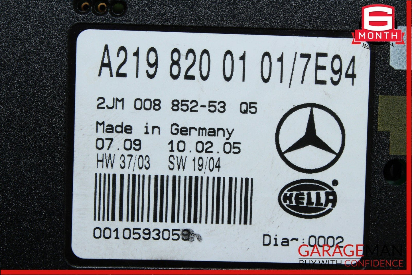 06-11 Mercedes W219 CLS500 Front Upper Overhead Dome Light Sunroof Switch Grey