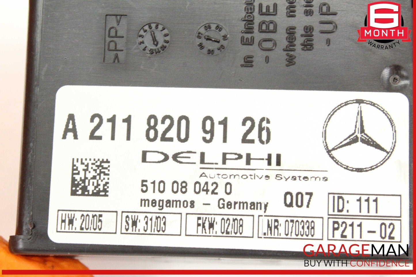 00-12 Mercedes R171 SLK280 C230 S430 E320 Anti Theft Alarm Module 2118209126 OEM