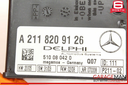 00-12 Mercedes R171 SLK280 C230 S430 E320 Anti Theft Alarm Module 2118209126 OEM
