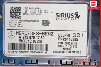 12-14 Mercedes W212 E350 GLK350 Sirius Satellite Radio Receiver 2128701789 OEM