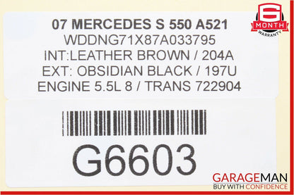 07-13 Mercedes W221 S600 S550 Front Left Side Seat Controller Module Unit