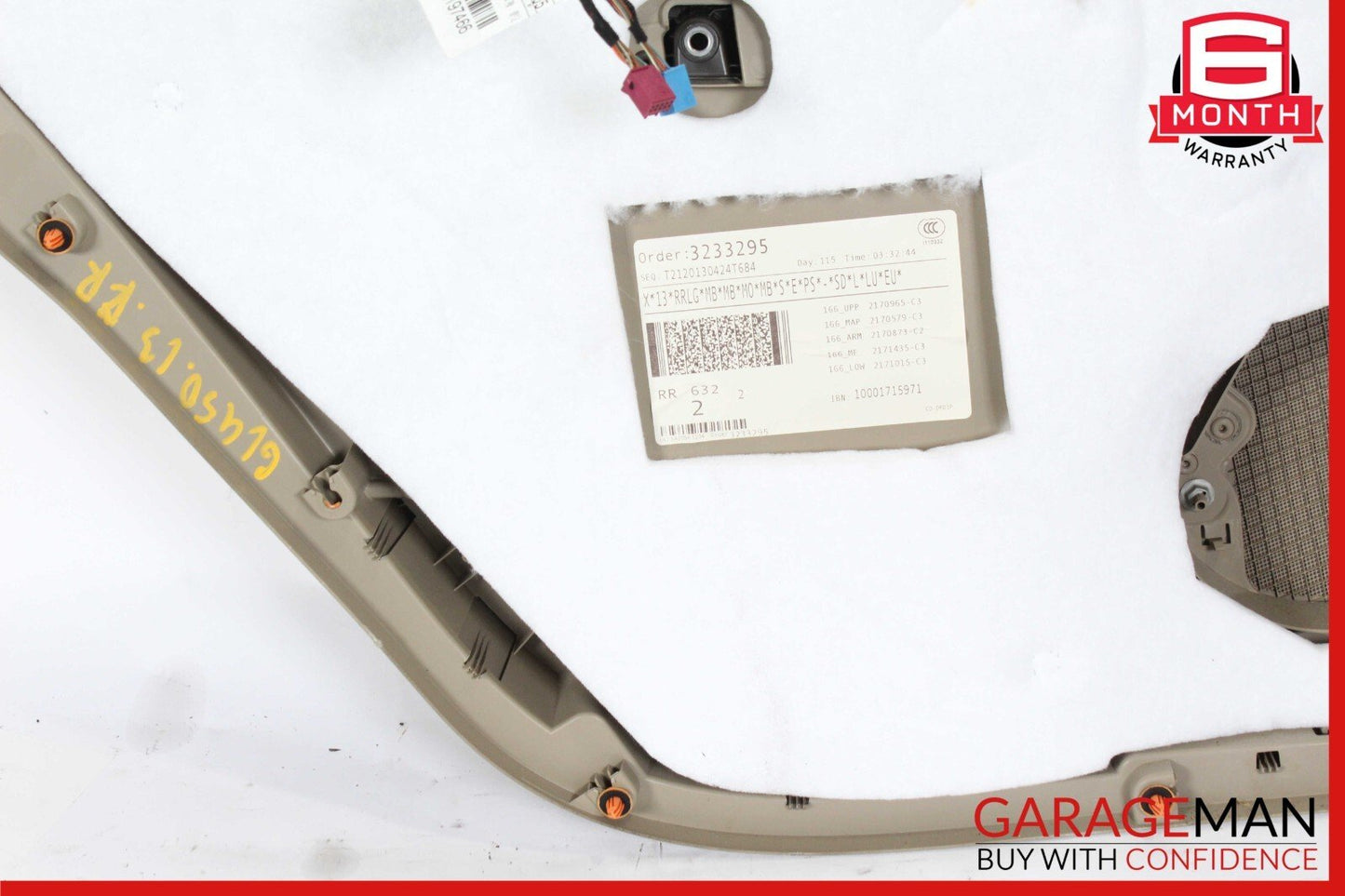 13-16 Mercedes X166 GL350 Rear Right Side Interior Door Panel Cover Trim Assy