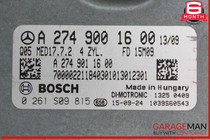 15-20 Mercedes W205 C300 ECU ECM Engine Computer Control Module Unit 2749001600