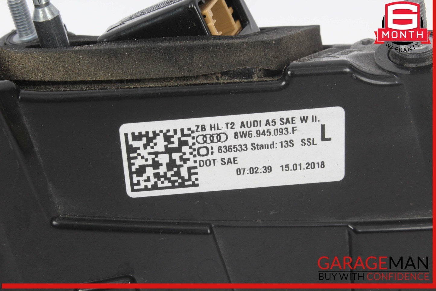 18-23 Audi RS5 S5 Rear Left Driver Side Inner Tail Light Lamp 8W6945093F OEM