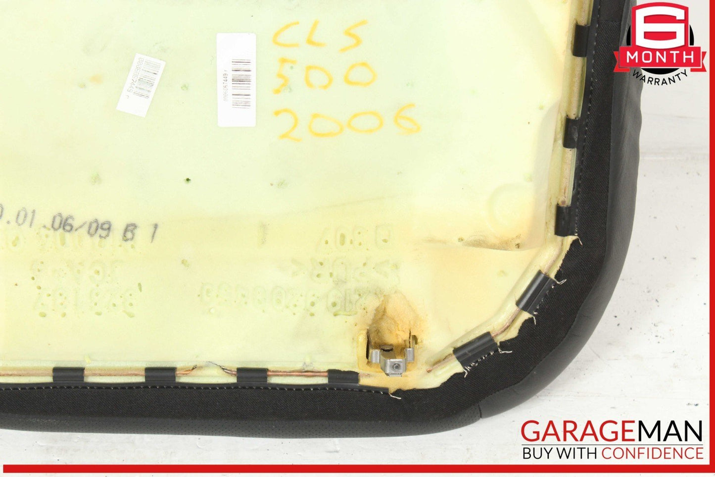 06-11 Mercedes W219 CLS500 Rear Right Side Lower Bottom Seat Cushion Cover Black