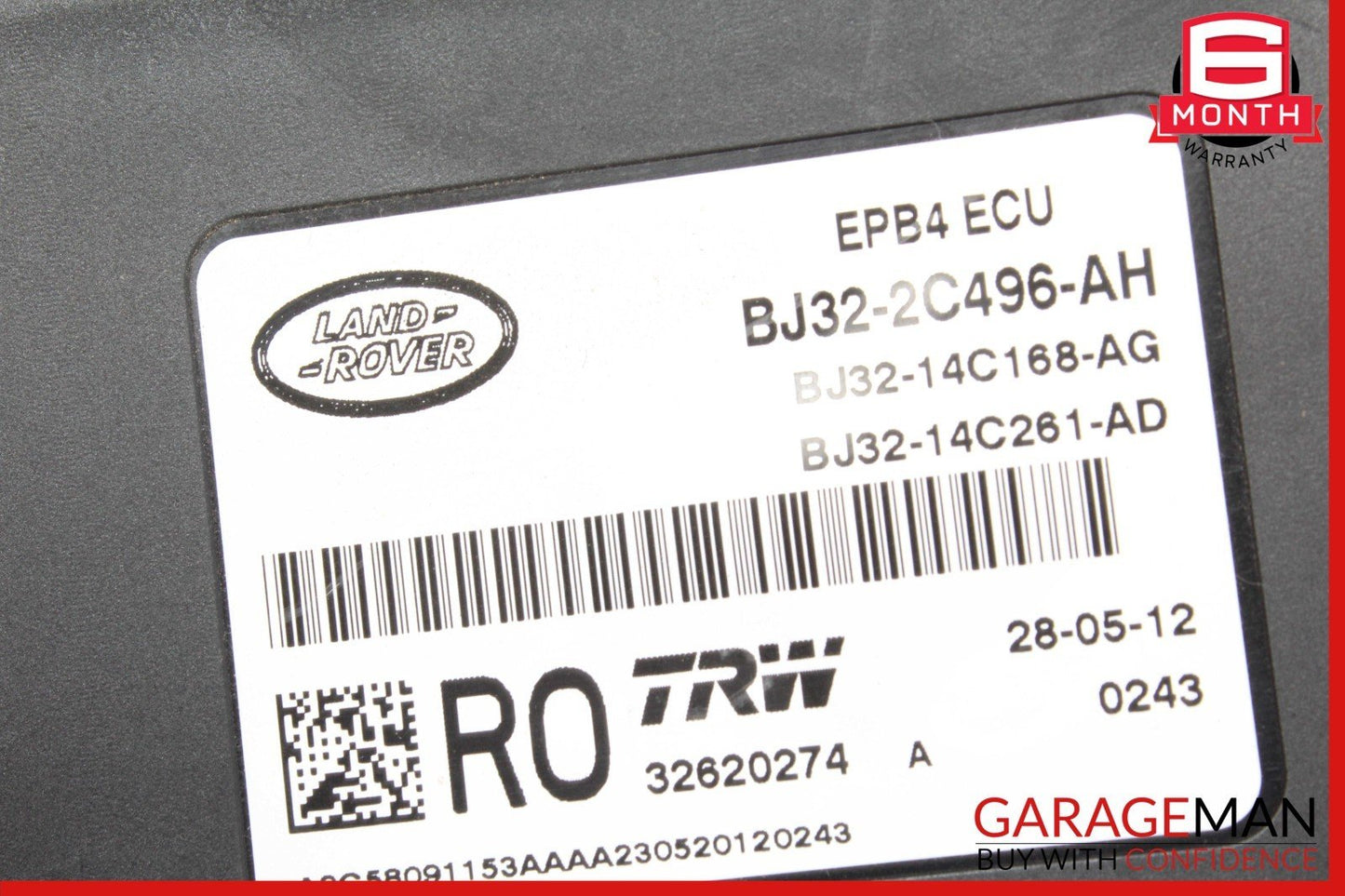 12-13 Range Rover Evoque Electric Parking Brake Control Module Unit BJ322C496AH