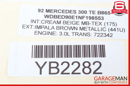 89-95 Mercedes W124 E320 300D Rear Right or Left Side Exterior Door Handle OEM