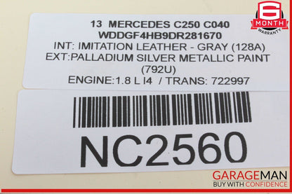 08-14 Mercedes W204 C250 C300 Rear Trunk Lid Tailgate Release Open Handle OEM