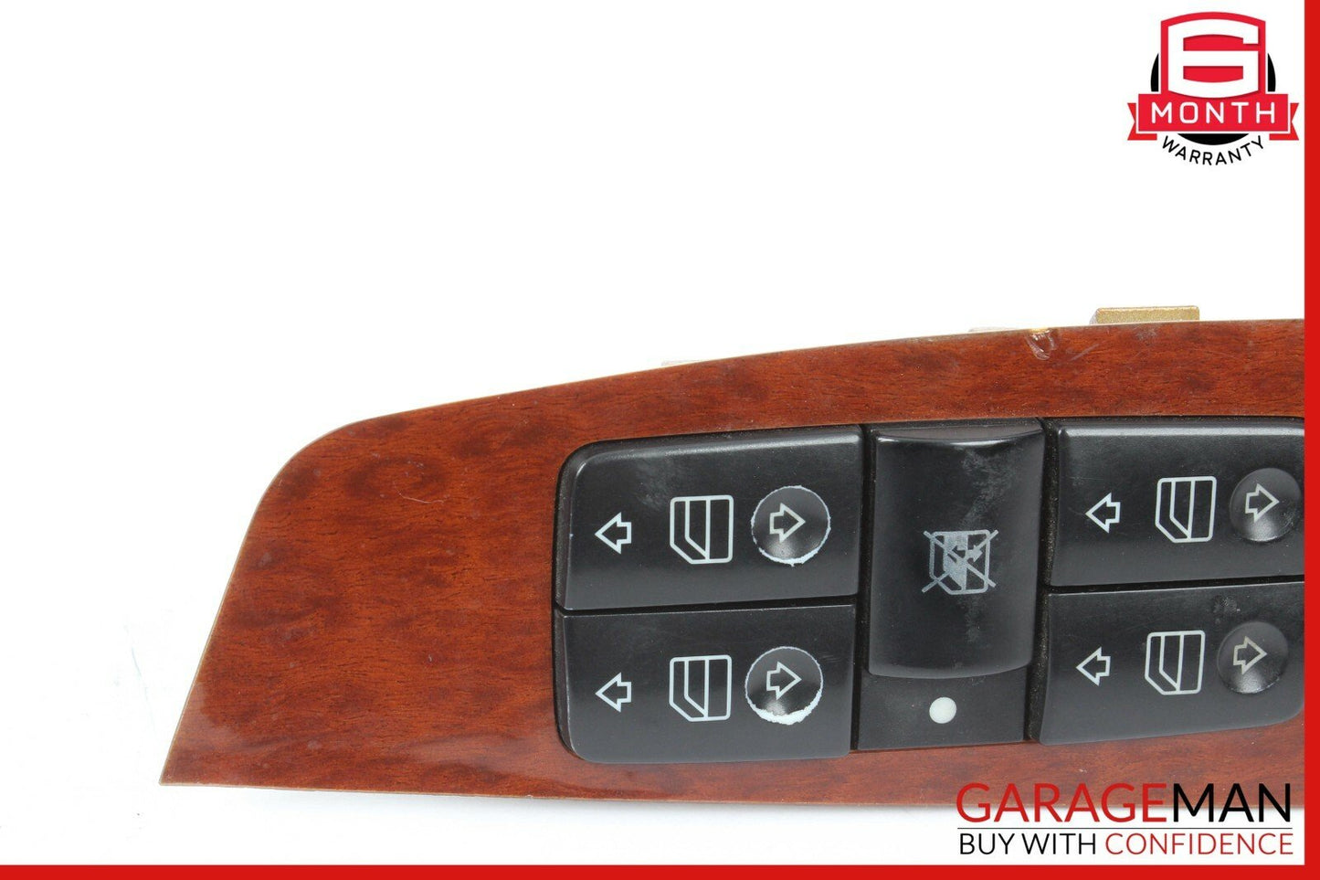 00-06 Mercedes W220 S500 Front Left Driver Side Master Window Switch Trim Wood