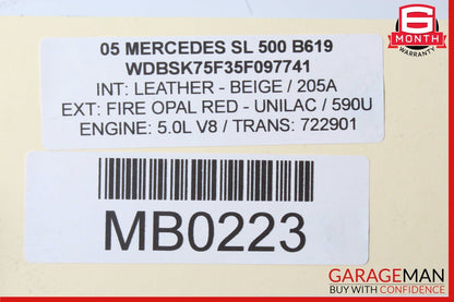 03-11 Mercedes R230 SL500 E350 Front Right Side Lower Wishbone Control Arm OEM