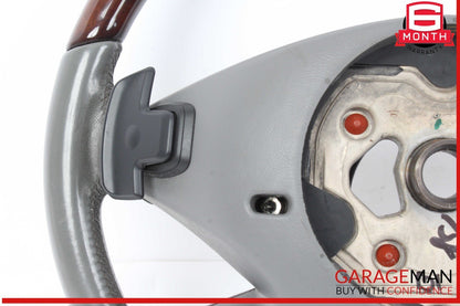 10-14 Mercedes W221 S550 S600 Steering Wheel w/ Paddle Shifters Gray Wood OEM