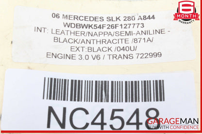 05-11 Mercedes R171 SLK280 SLK250 Front Left Side Exterior Door Handle Black OEM