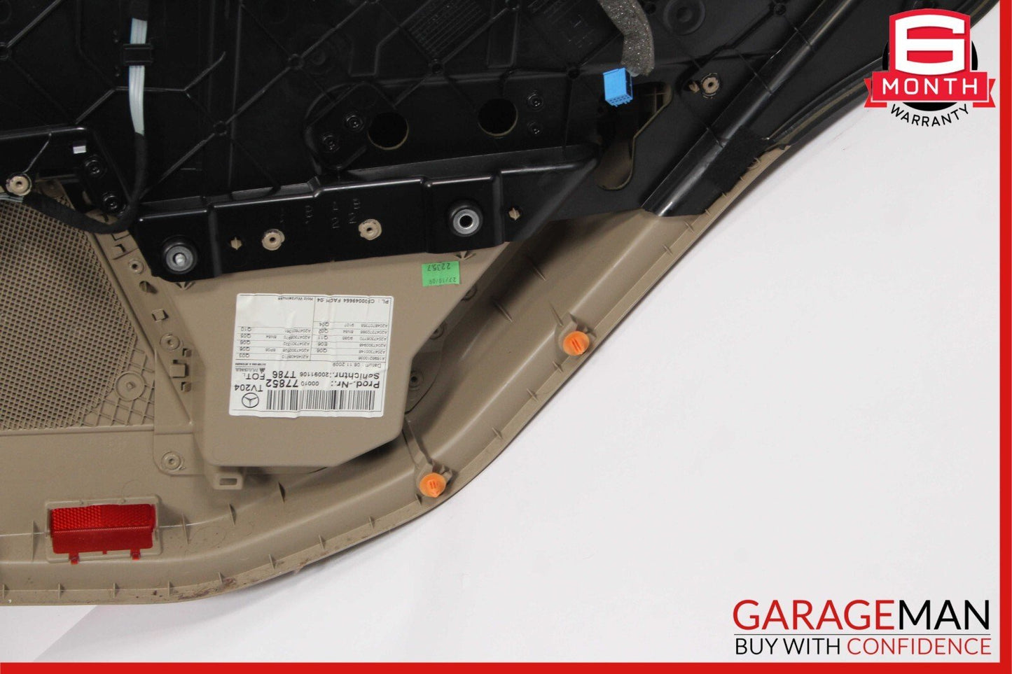 10-15 Mercedes X204 GLK350 Rear Left Side Interior Door Panel Assembly Brown
