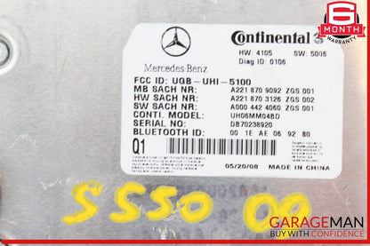 07-10 Mercedes W221 S550 CL550 Bluetooth Communication Control Module Unit OEM