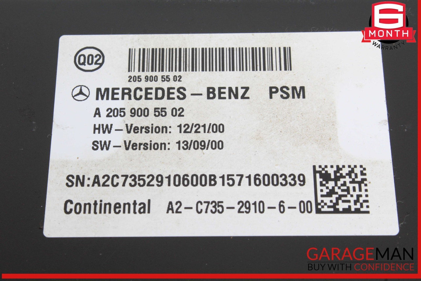 15-20 Mercedes W205 C300 C350e C63 AMG Front Right Side Seat Control Module Unit
