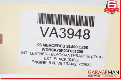 03-12 Mercedes R230 SL500 Convertible Left Main Top Drive Lift Cylinder OEM