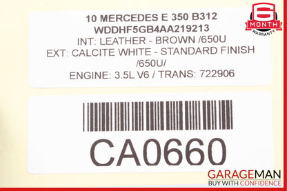 10-13 Mercedes W212 E350 E550 Rear / Front Right Exterior Door Handle White
