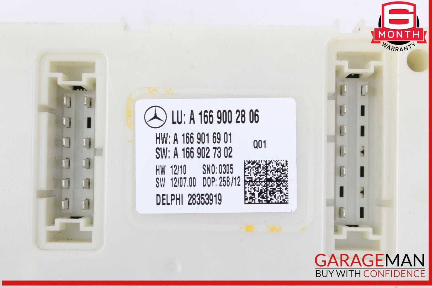 13-19 Mercedes X166 GL450 GLS550 Rear SAM Module Control Unit Signal Acquisition