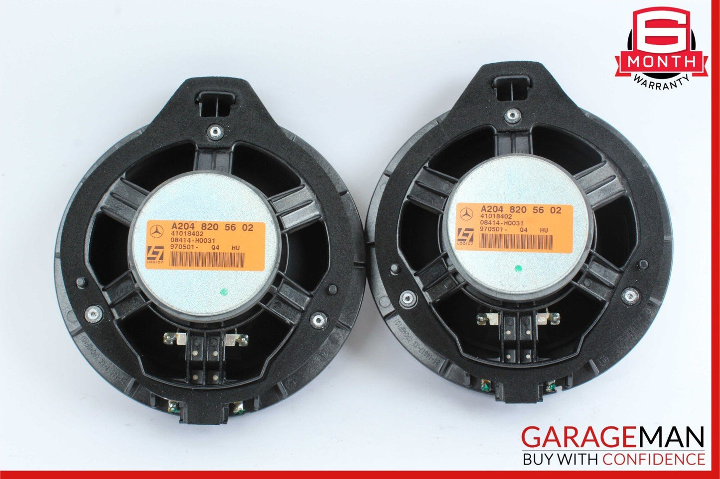 08-14 Mercedes W204 C250 Sedan Rear Left and Right Side Door Speaker Set of 2
