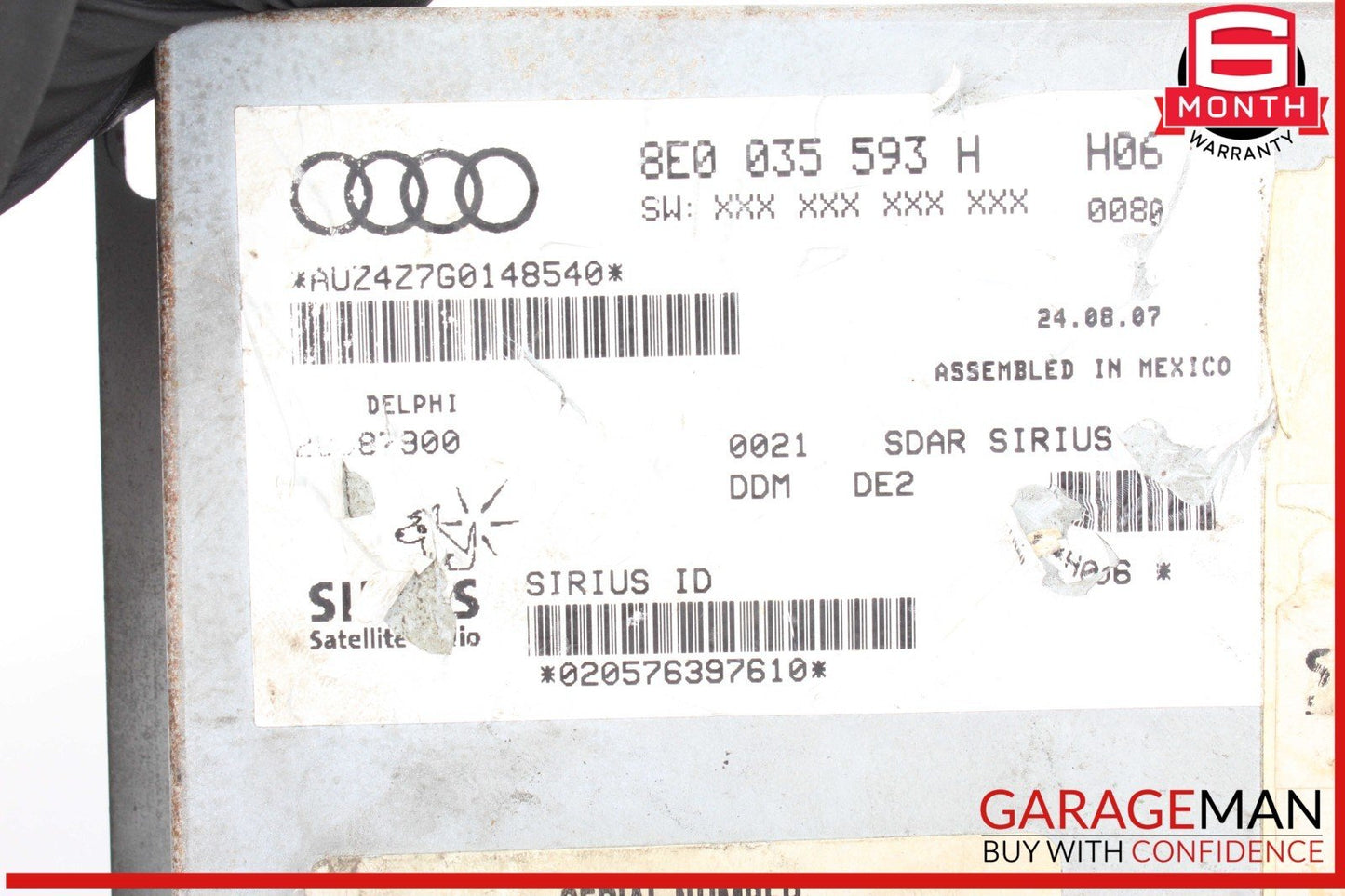 08-11 Bentley Continental GTC Satellite Radio Control Module Unit OEM