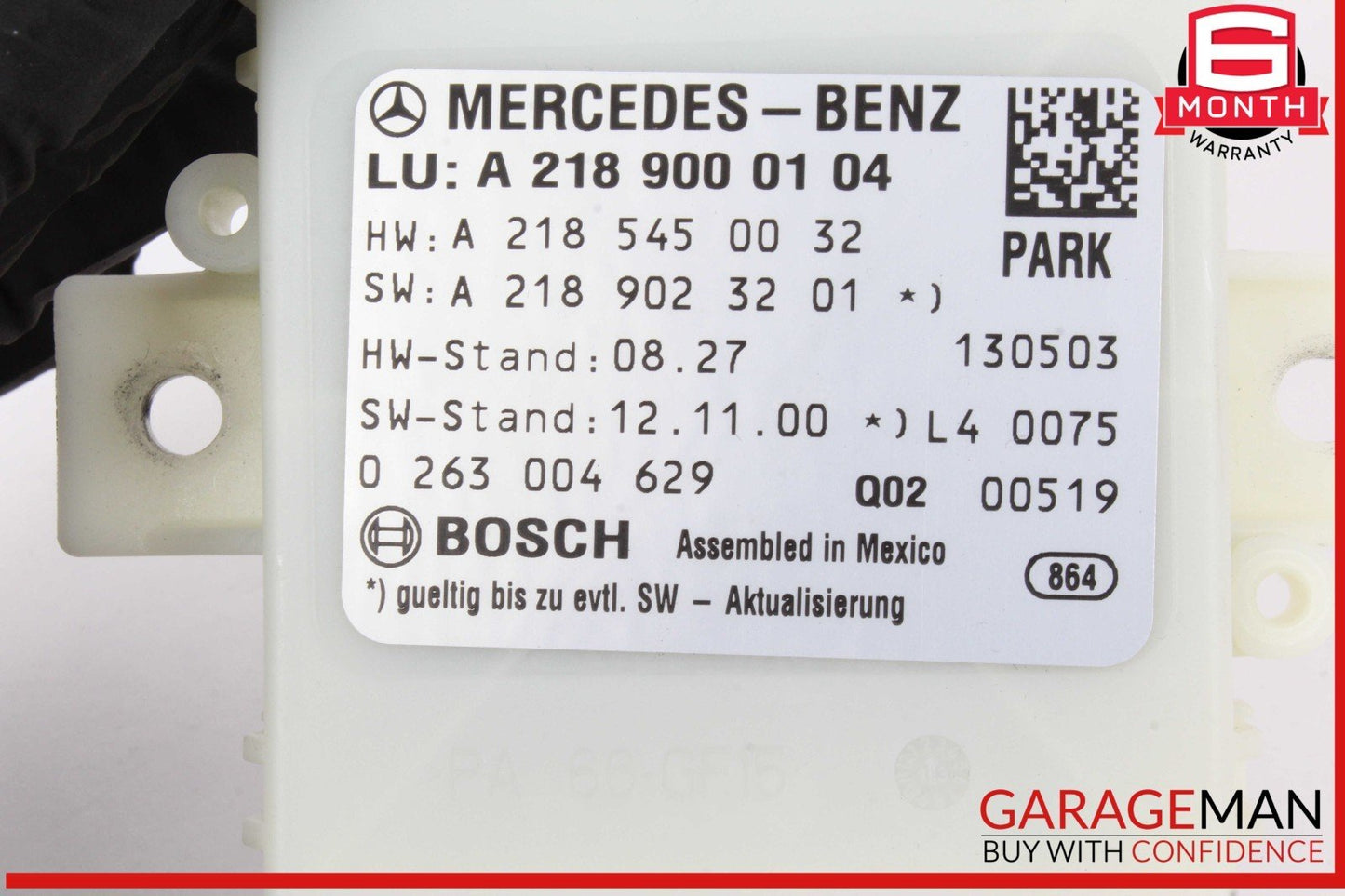 12-14 Mercedes W218 CLS550 Park Assist Parktronic Sensor Control Module OEM