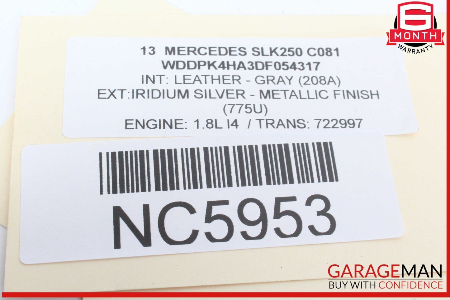 12-20 Mercedes R172 SLK250 SLC300 Front Top Roof Lock Latch Cylinder Set OEM