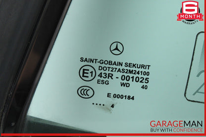 03-12 Mercedes R230 SL500 SL55 AMG Rear Left Side Quarter Window Glass OEM