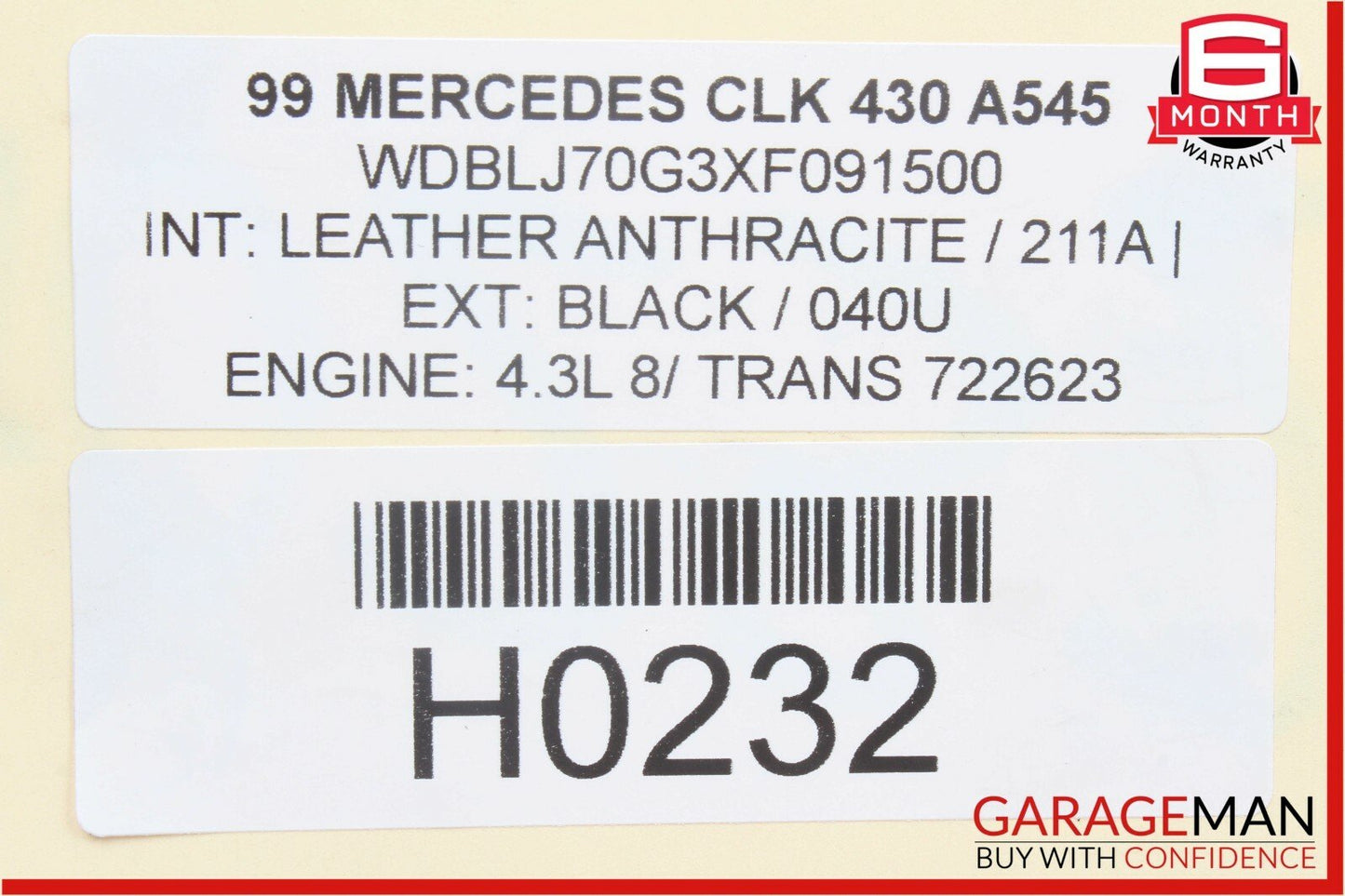 98-04 Mercedes CLK430 E320 SL500 Power Steering Pump 0024662401